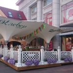 Вантовая конструкция из ткани ПВХ